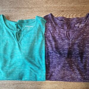 Woman Within Teal and Purple Tunics -M 14/16